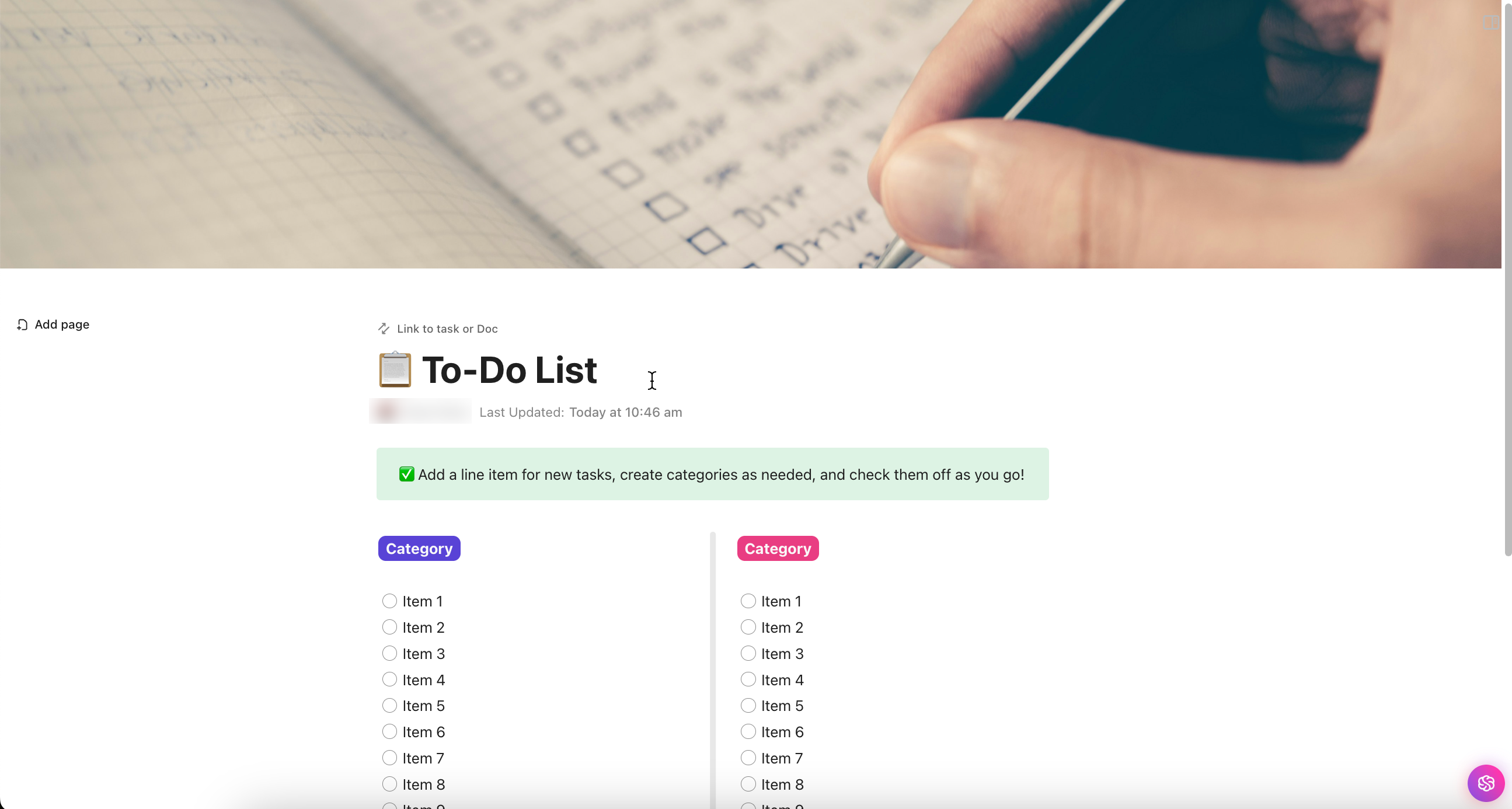 To Do List